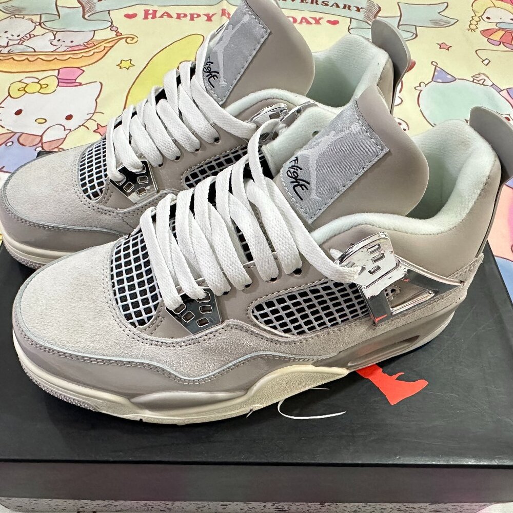 Air Jordan 4 Retro "Frozen Moments" (Light Iron Ore) Sneakers - Picture 1 of 5